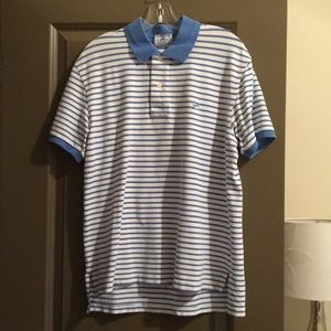 Men’s southern tide blue striped collared polo